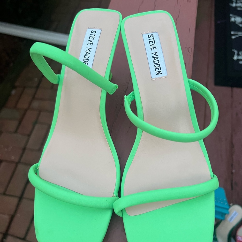 Steve Madden Neon Green Heels
